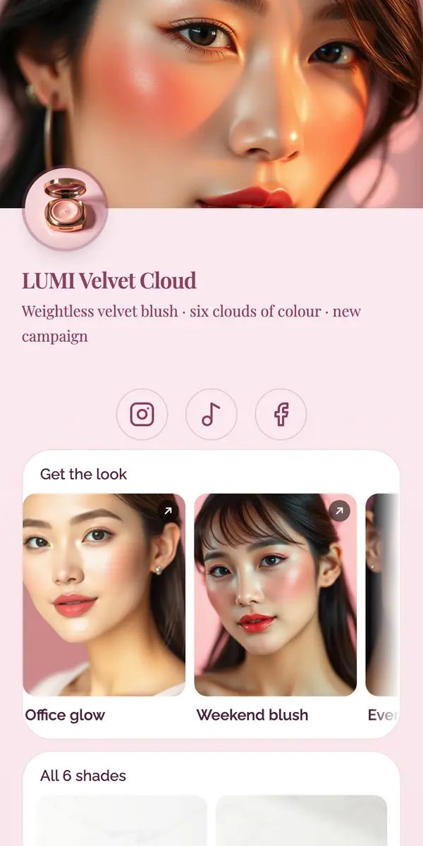 LUMI Velvet Cloud — live Hublink page