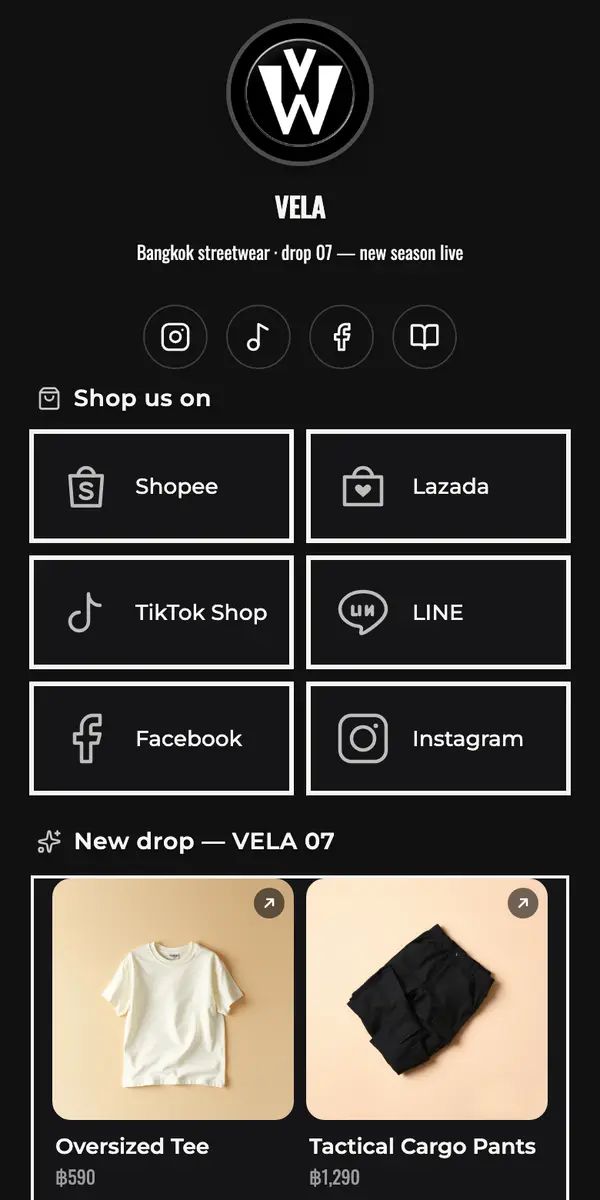 VELA Bangkok — live Hublink page